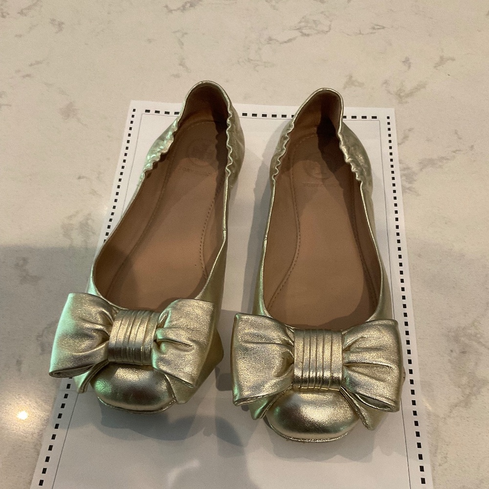 Tory Burch Devine Gold Flats